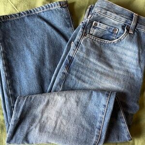 Zara wide leg blue jeans